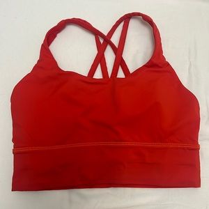 Lululemon Energy LONGLINE Sports Bra Red